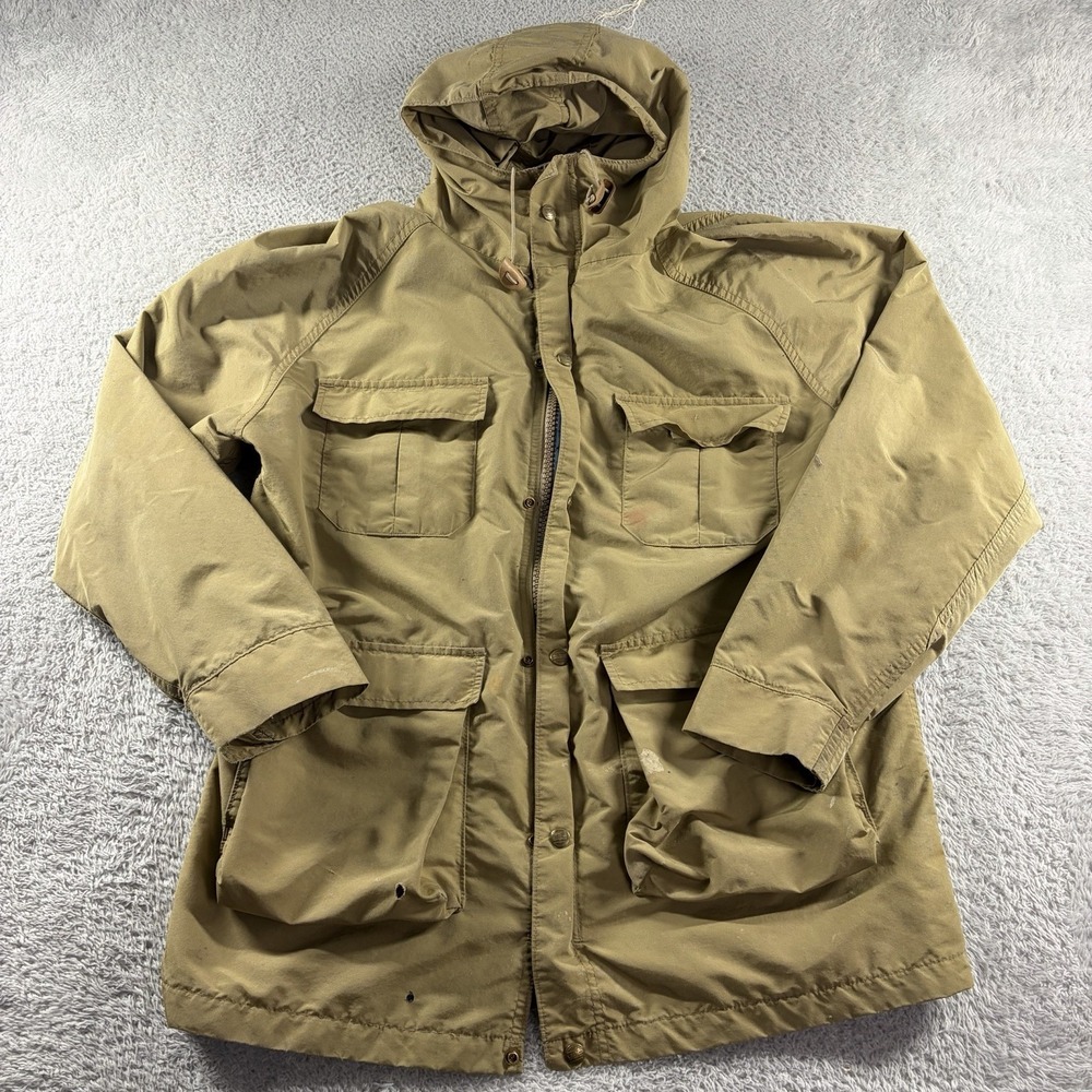 VINTAGE L.L Bean Baxter State Parka Jacket Mens Large Brown Light Weight USA